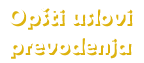 Opšti uslovi prevođenja